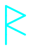The Futhark rune "Raidho"